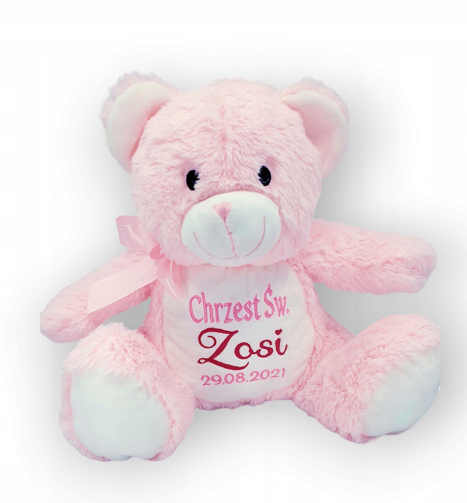 Medvídek personalizovaná metráž dárek výšivka plyšák Suvenýr Křtu Sv