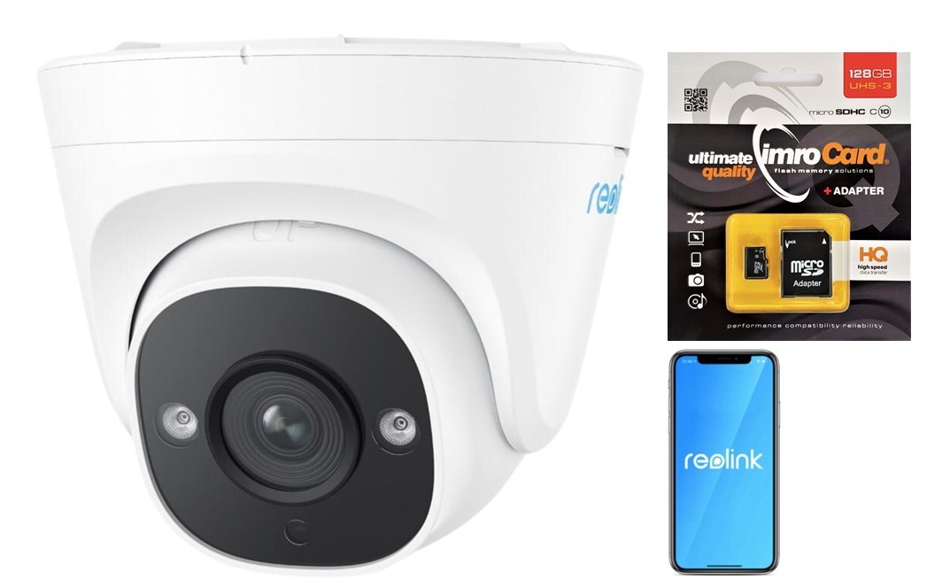 Kamera Reolink P324 5MP Poe kopulová smart detekce mikrofonu Karta 128GB