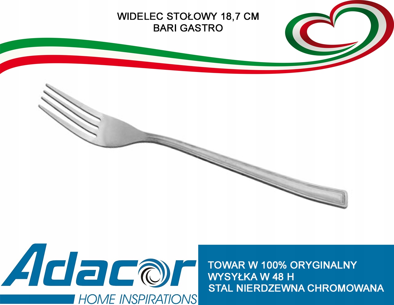 Widelec stołowy 18,7 cm BARI GASTRO BM Liczba sztuk 1 szt.