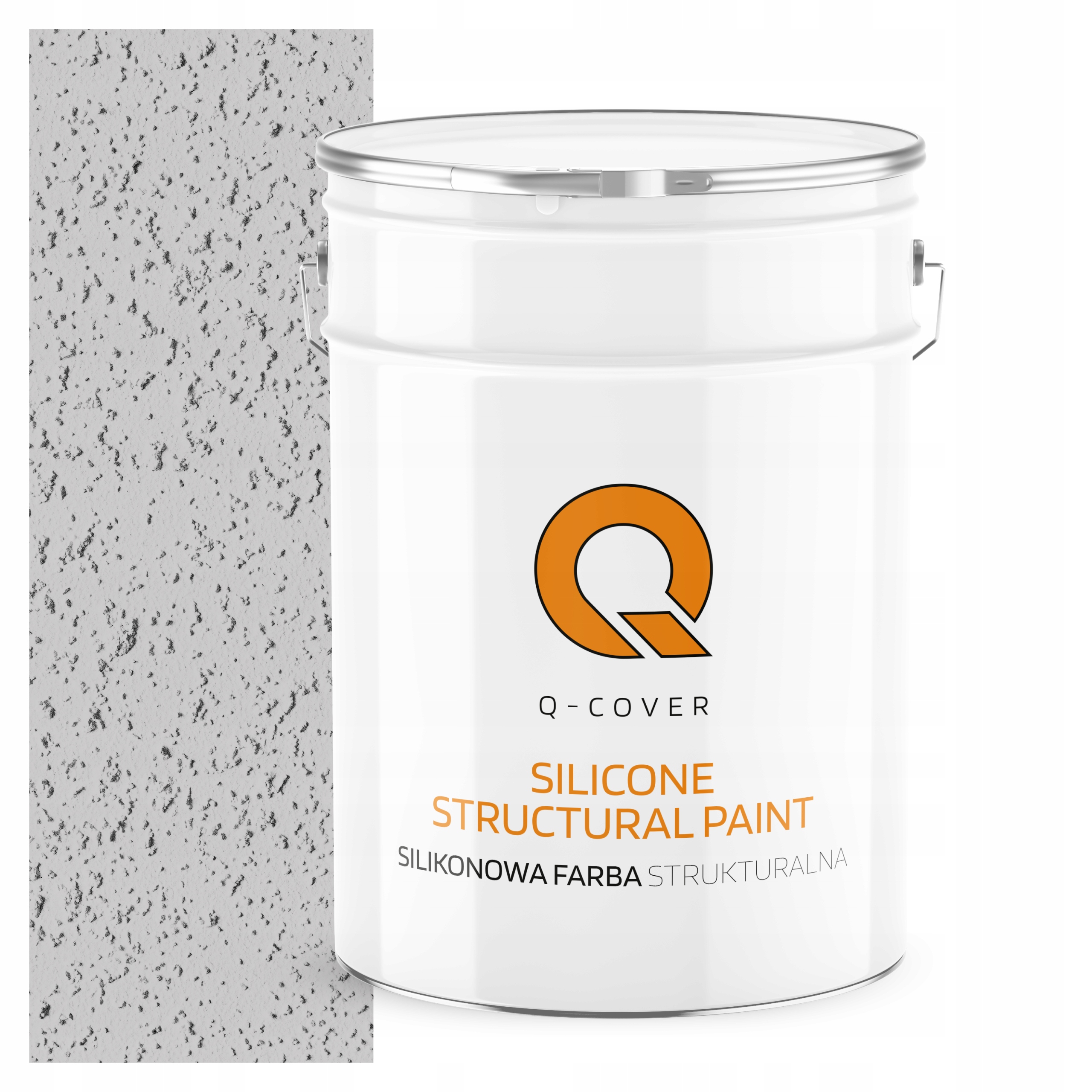 Štruktúrovaná fasádna silikónová fasádna farba 10 l, šedá, svetlá F262, Uv