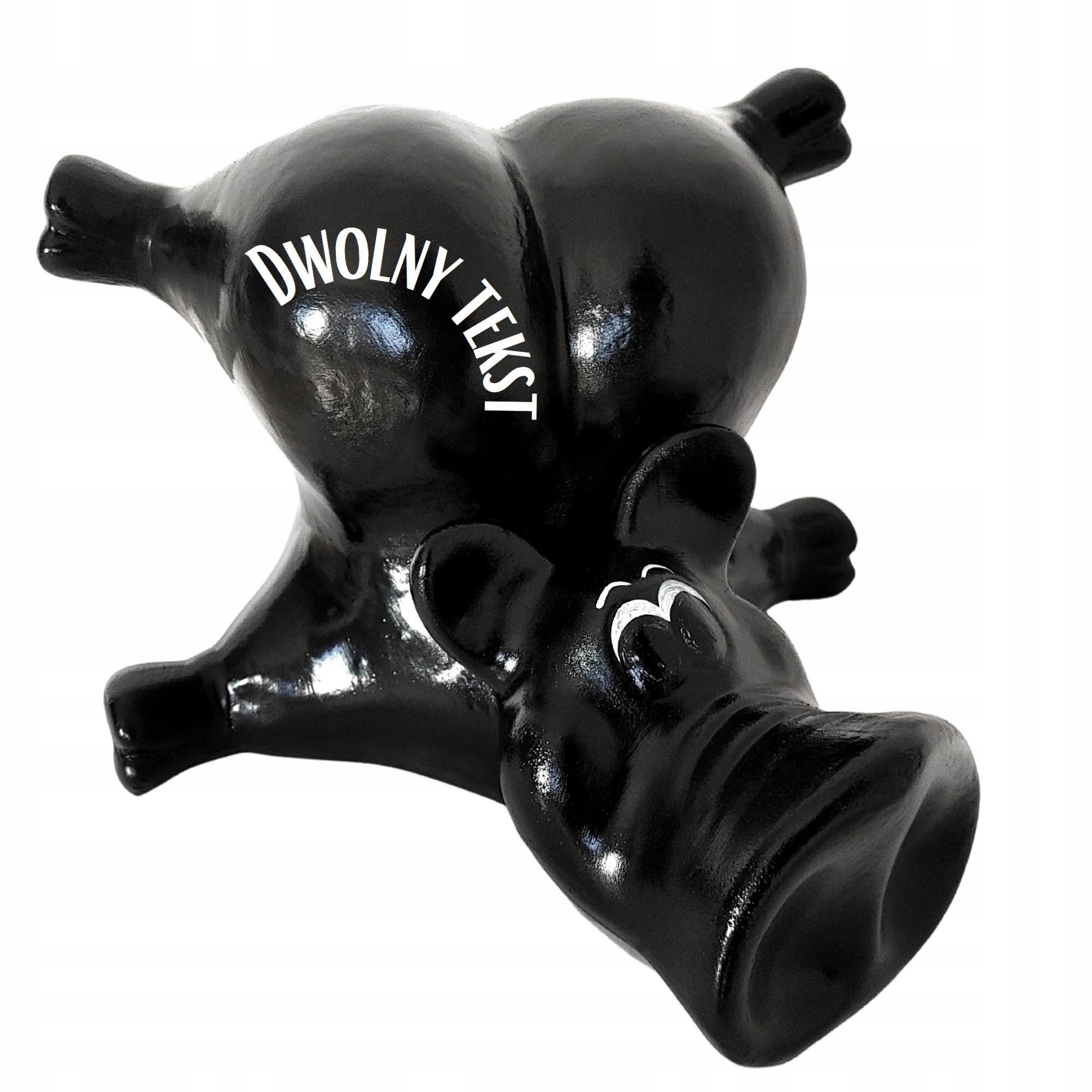 Černá pokladnička Velká XL Keramická prasátko k rozbití pro dospělé děti