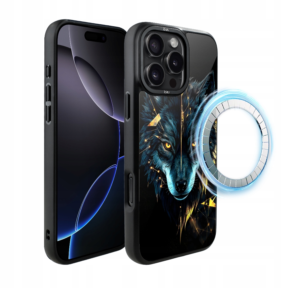 Pouzdro Ibizu DropGuard Matné pro iPhone 16 Pro s MagSafe, Wolf of Power