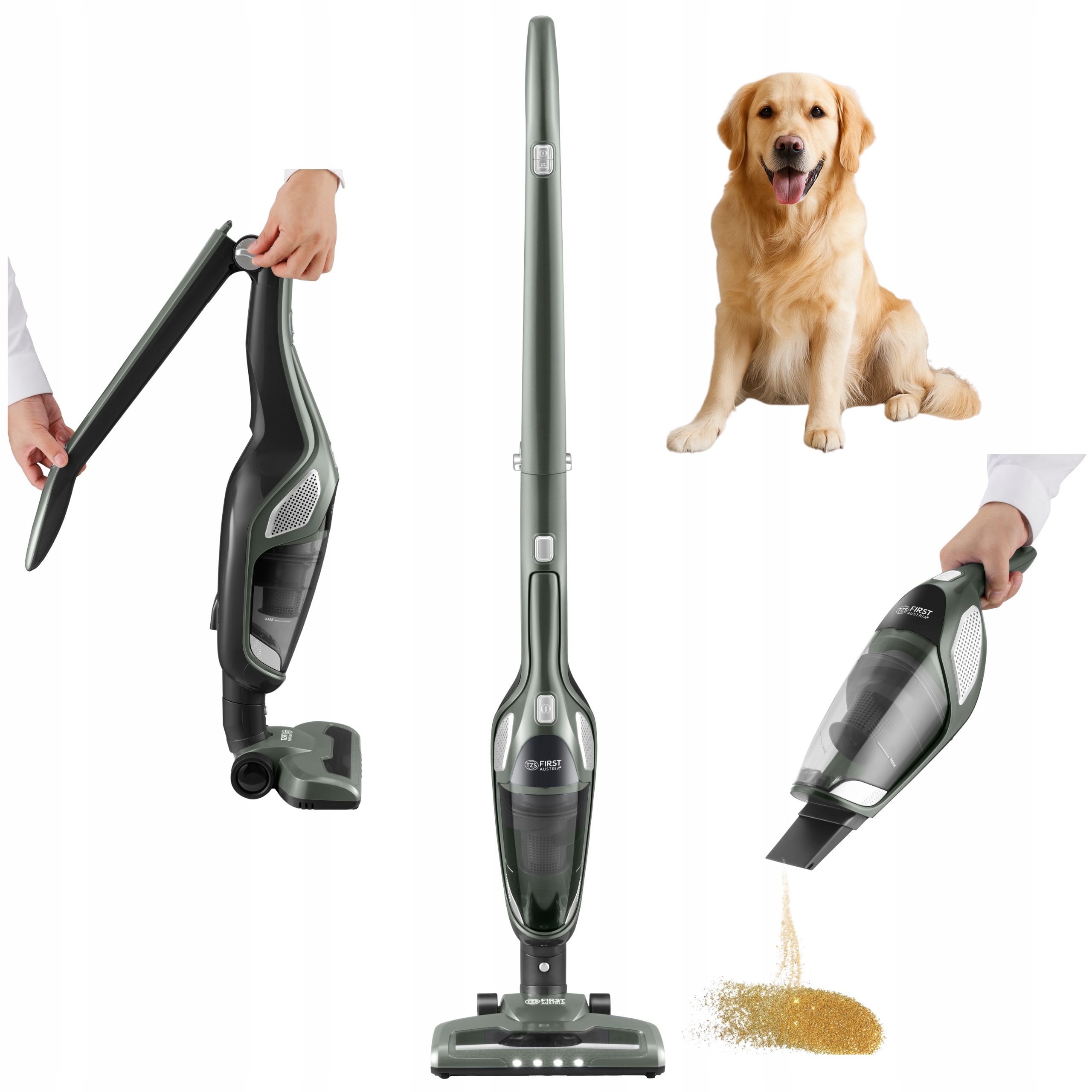 Bezdrôtový vertikálny vysávač 2v1 hepa tichý na srsť pre alergikov