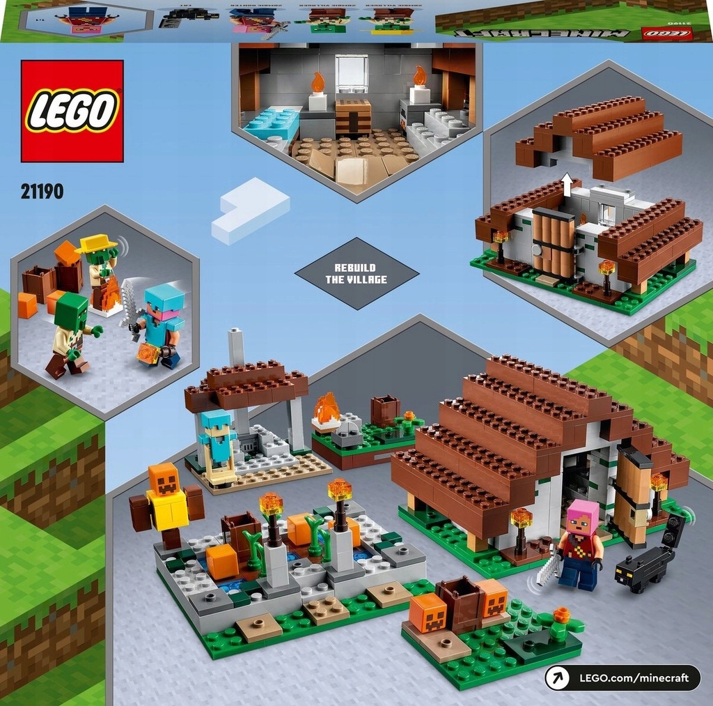 LEGO MINECRAFT 21190 OPUSZCZONA WIOSKA ZOMBIE, KLOCKI Płeć chłopcy dziewczynki
