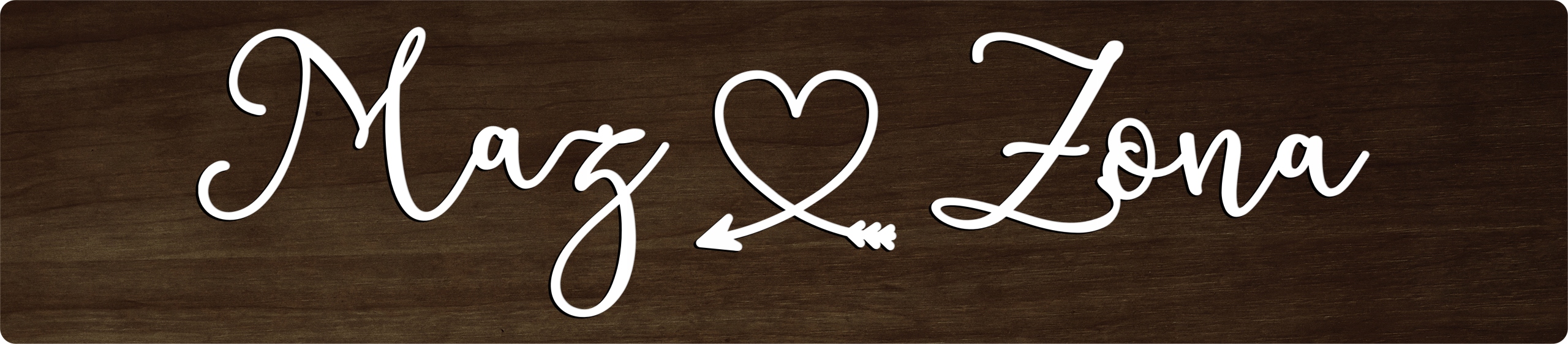 TABLICA SAMOCHODOWA MĄŻ ŻONA SERCE BIAŁY NAPIS