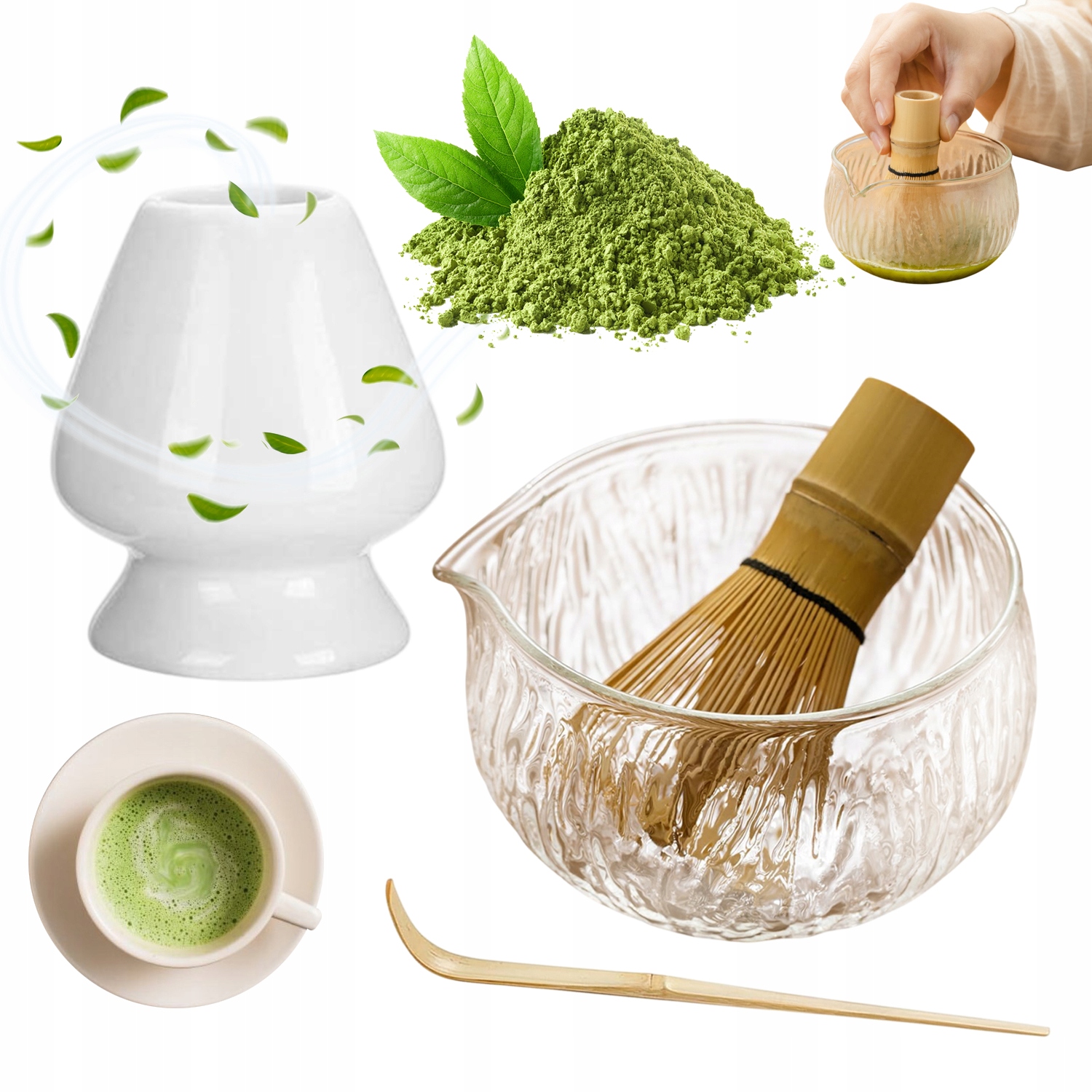 Levně Metla Na Matcha, Sada Metliček Na Matcha, 4DÍLNÁ Sada Se Lžičkou