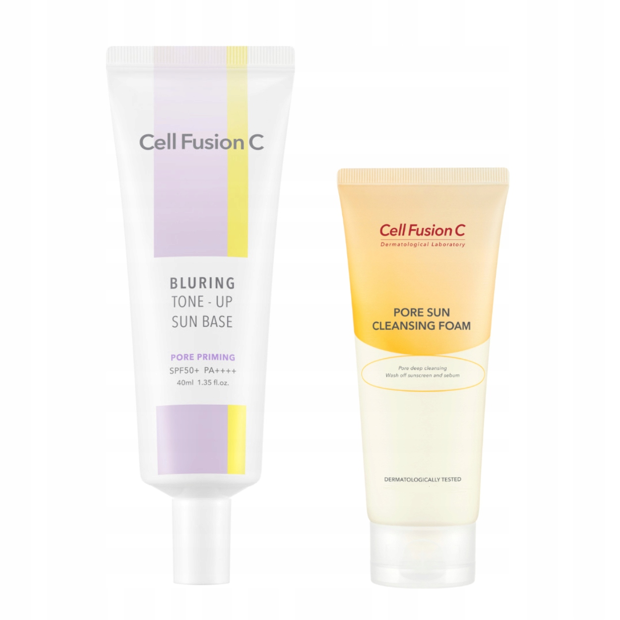 Cell Fusion C Bluring Sun Base Spf 50+ 40ml Pore Sun Cleansing Foam 20 ml