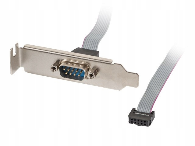 Lanberg śledź 1x DB9(COM) 40cm low profile