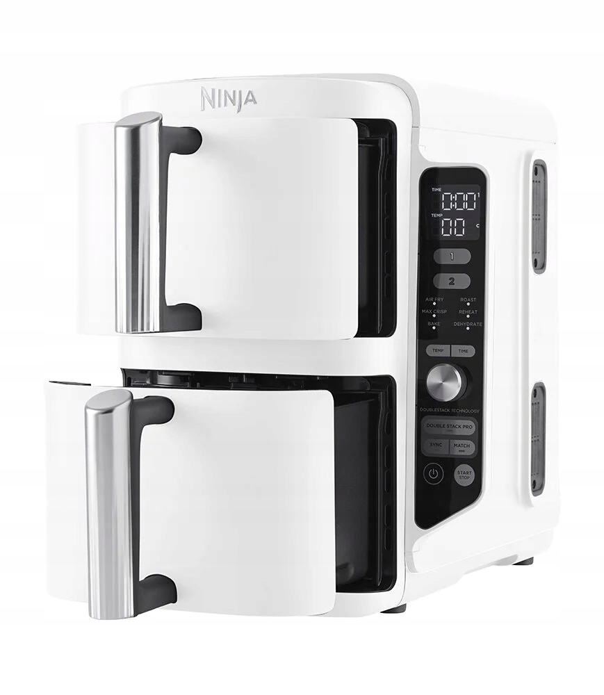 Beztuková Fritéza Ninja SL400EUWH Bílá 2470 W, Výkonná, Dvoukomorová