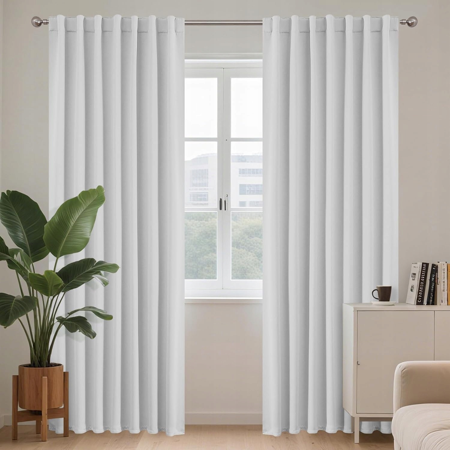 Tepelné zatemňovacie závesy Opaque Komplet 2 Kusov 210 x 132 cm Šedá