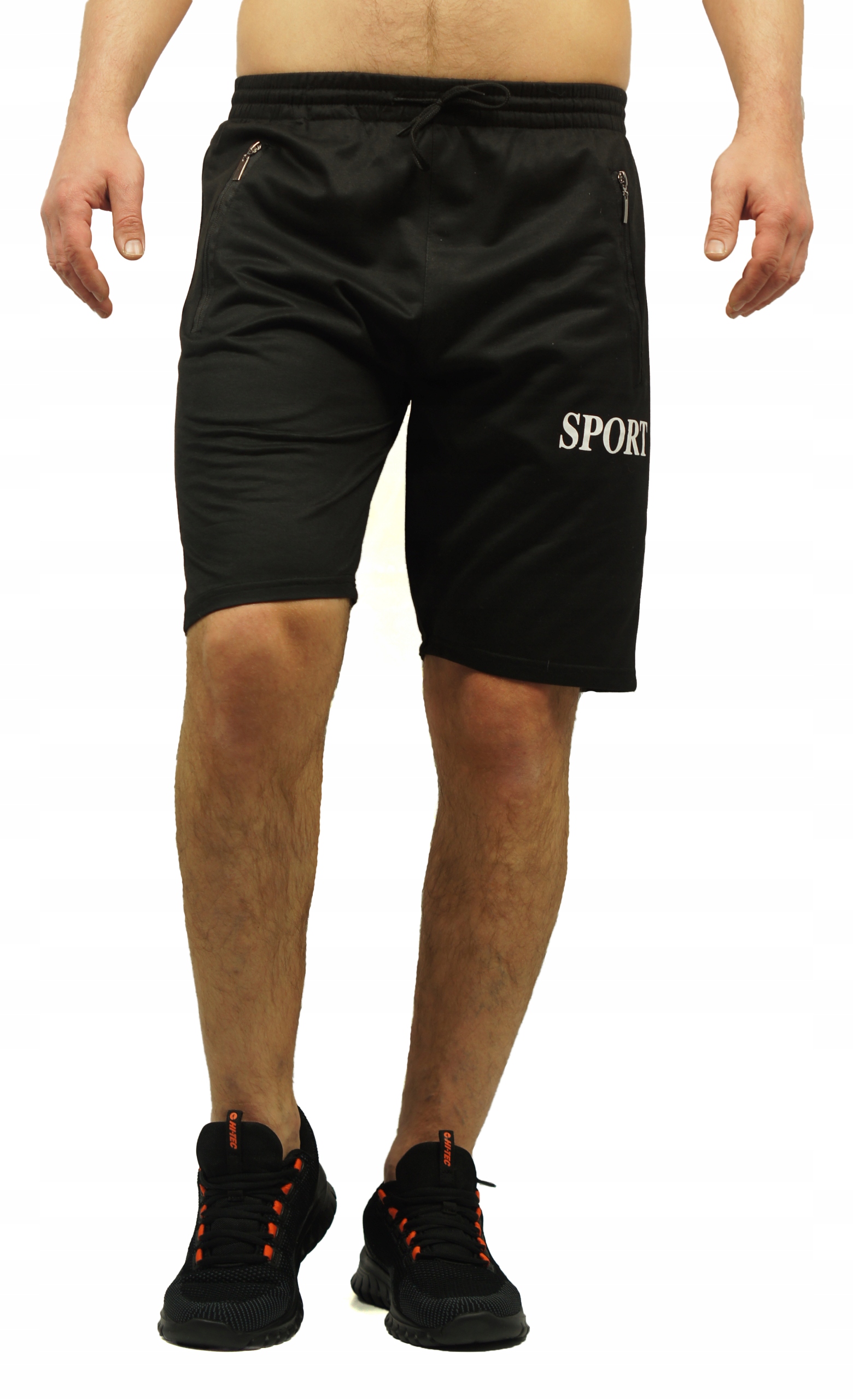 

Krótkie Spodenki Dresowe Gładkie K102 Cz r.4XL