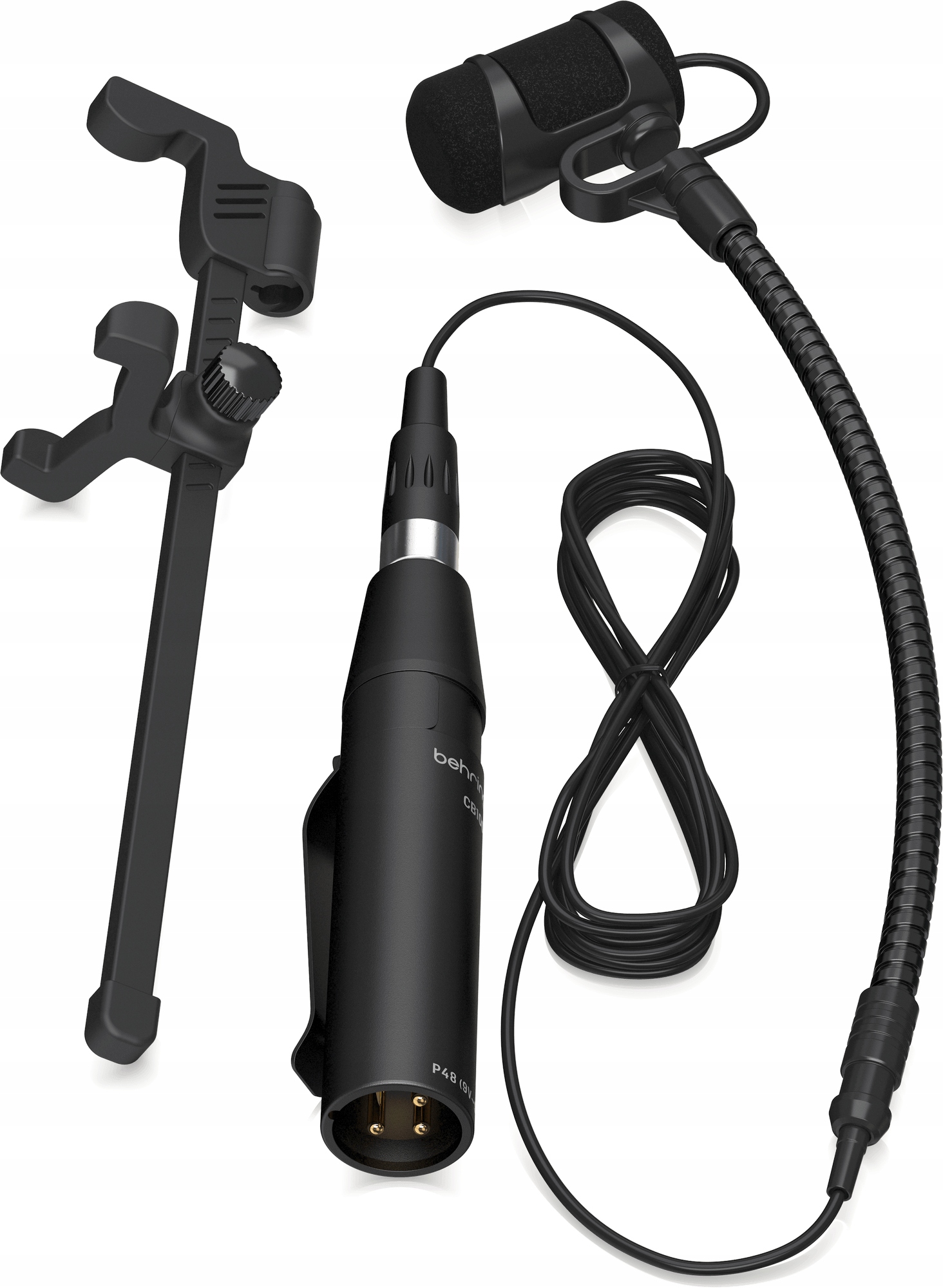 Behringer CB100 nástrojový mikrofon na husím krku s držákem pro Kytaru