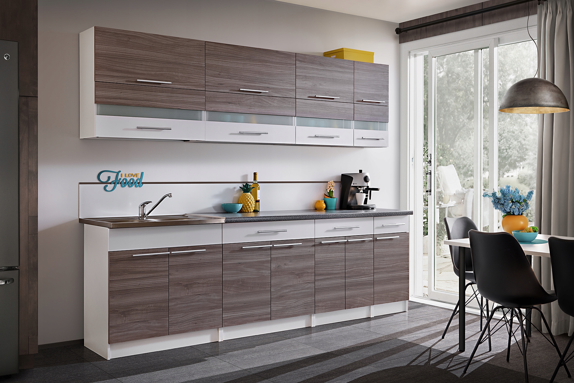 Meble Kuchenne EDEK 1 - GLAMOUR WOOD + BIAŁY