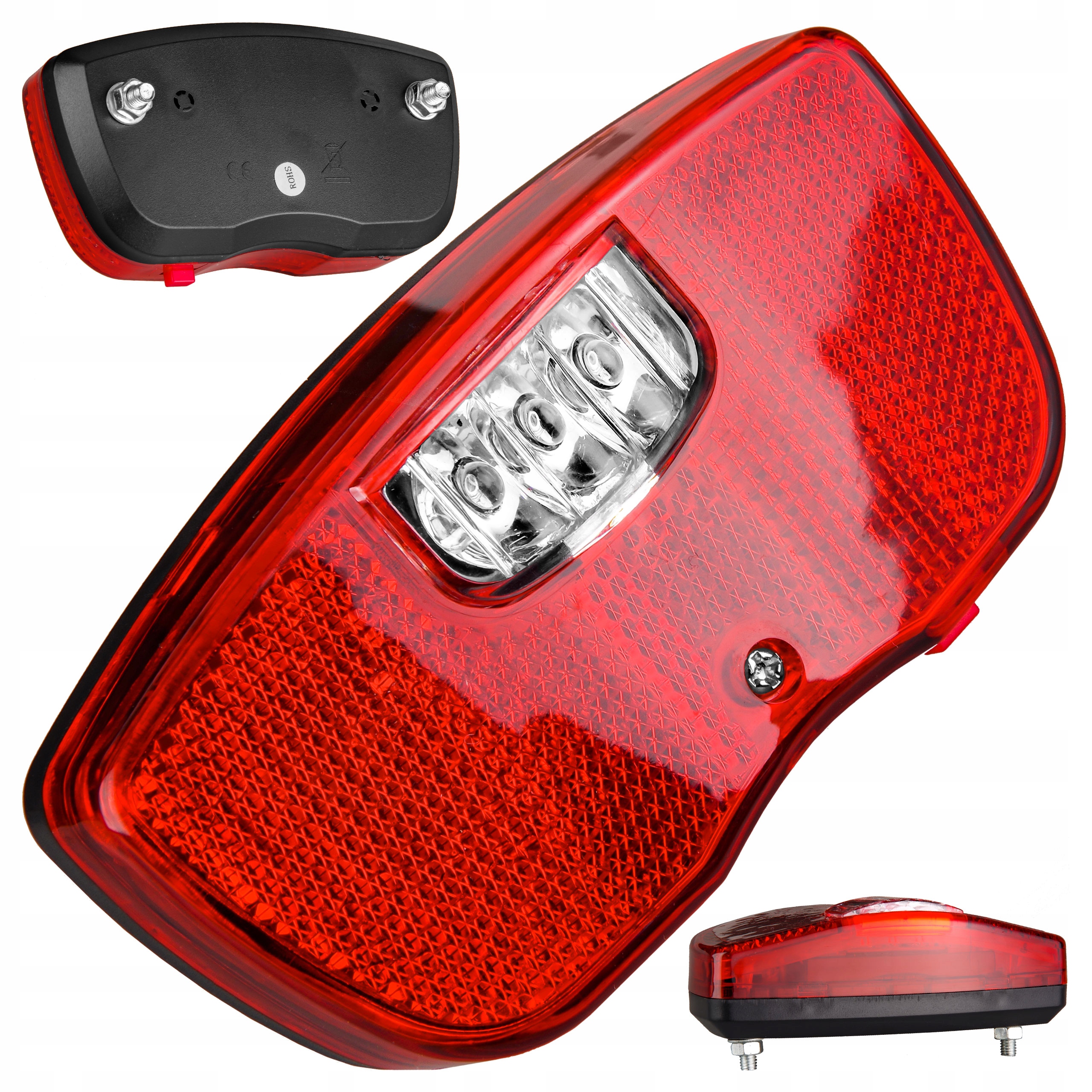 

Tylna Lampka 2K Na Bagażnik 3x Led Odblask