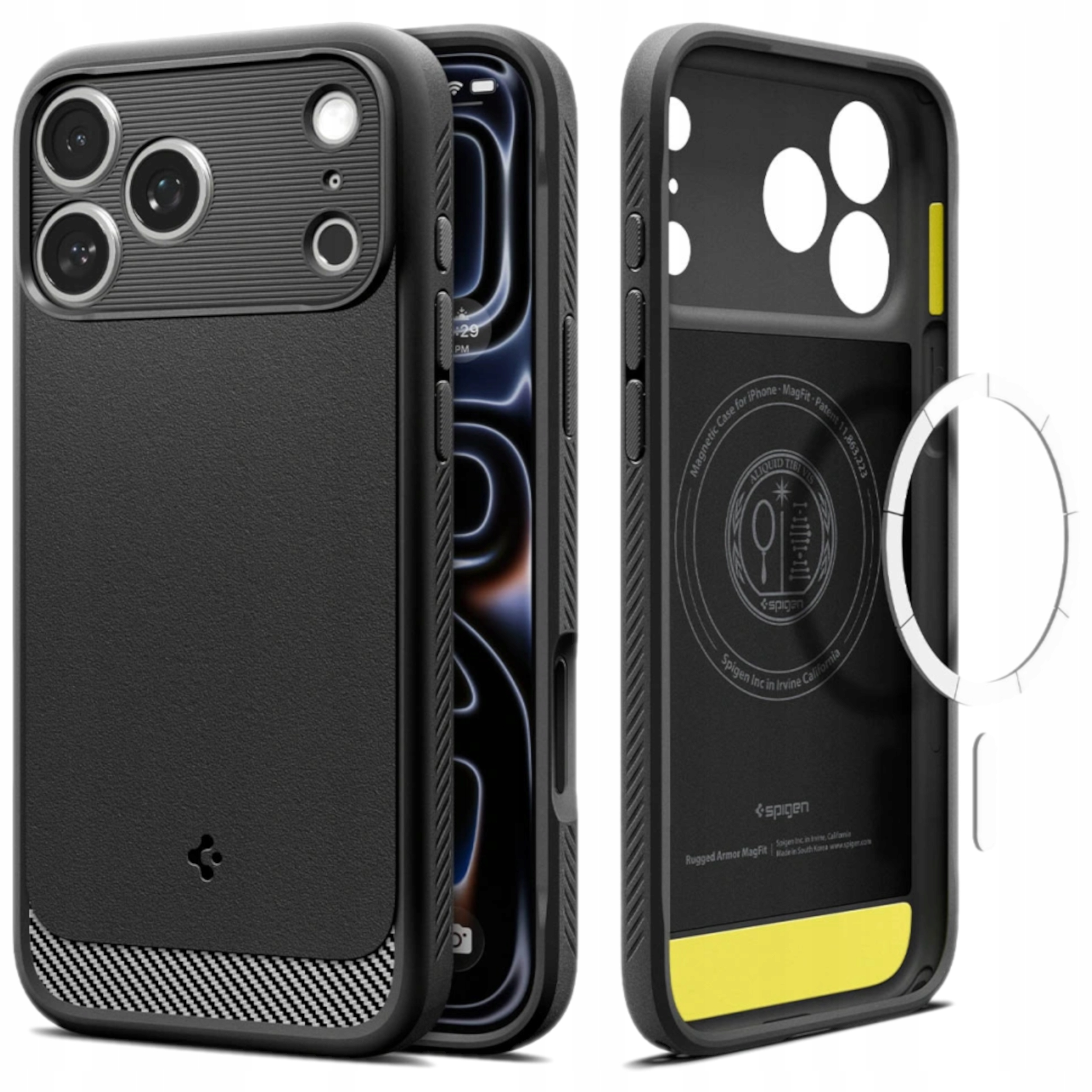 Etui do iPhone 17 Pro, Spigen Rugged Armor, slim lekkie case do MagSafe