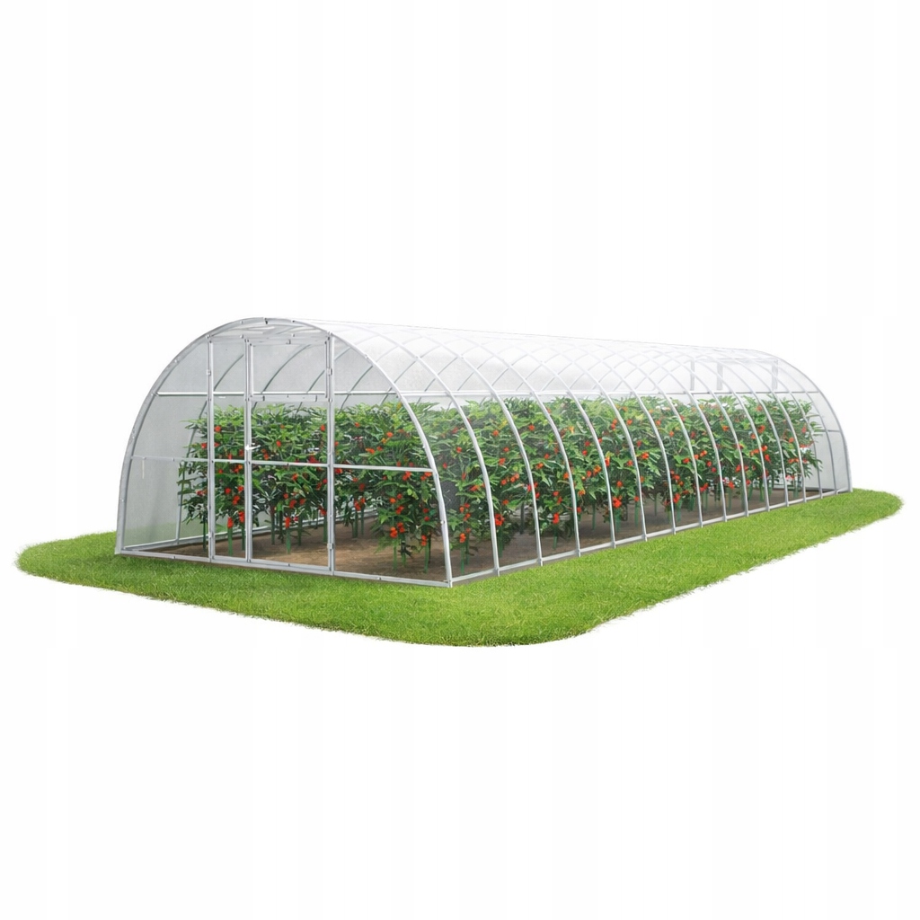 Skleník z polykarbonátu velký Zahradní tunel 3,5x10 m profil 40x20 pozink 6 mm