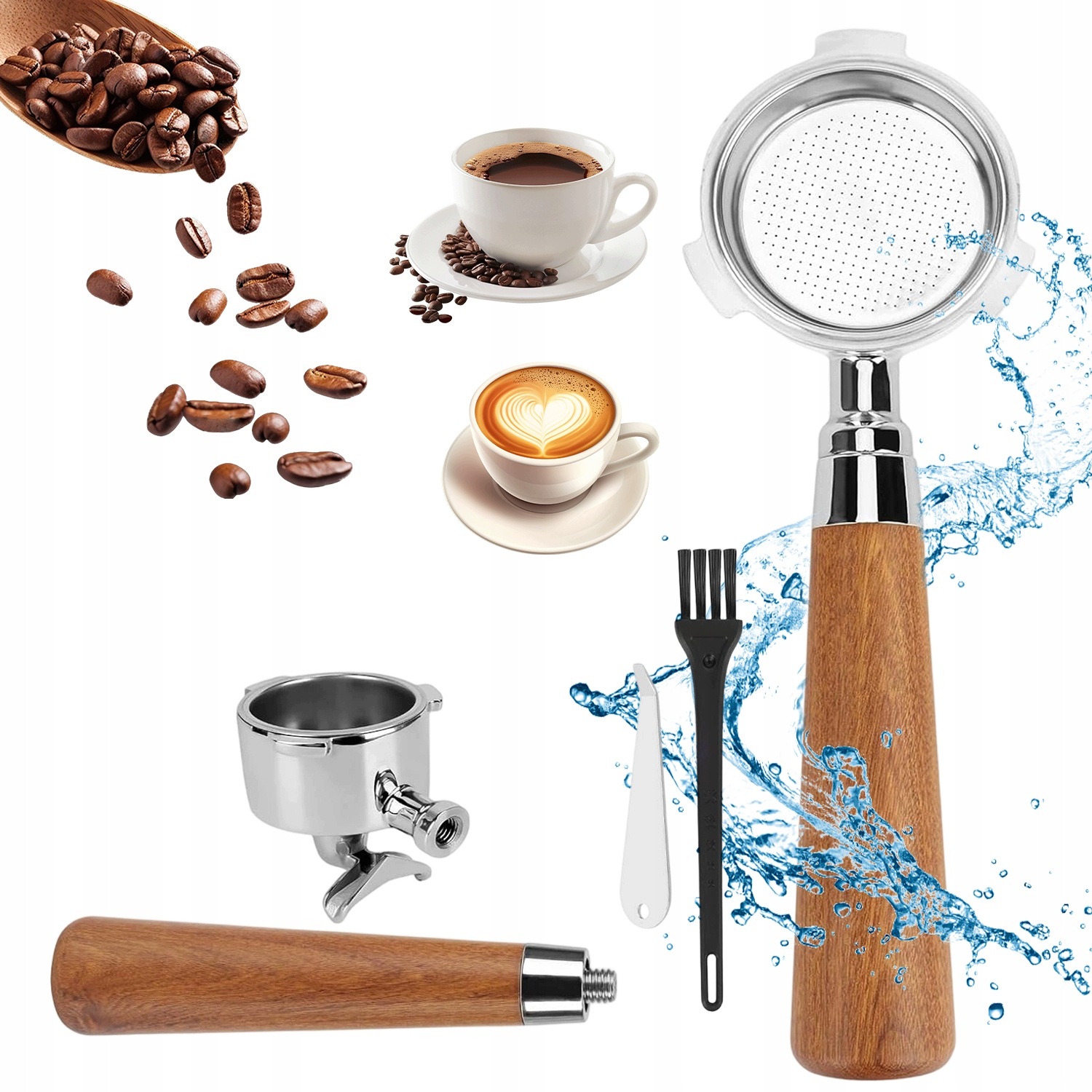 Držák Na Kávu 51 MM Pro Delonghi Dedica EC680 EC685 S Nástrojem A Kartáčem