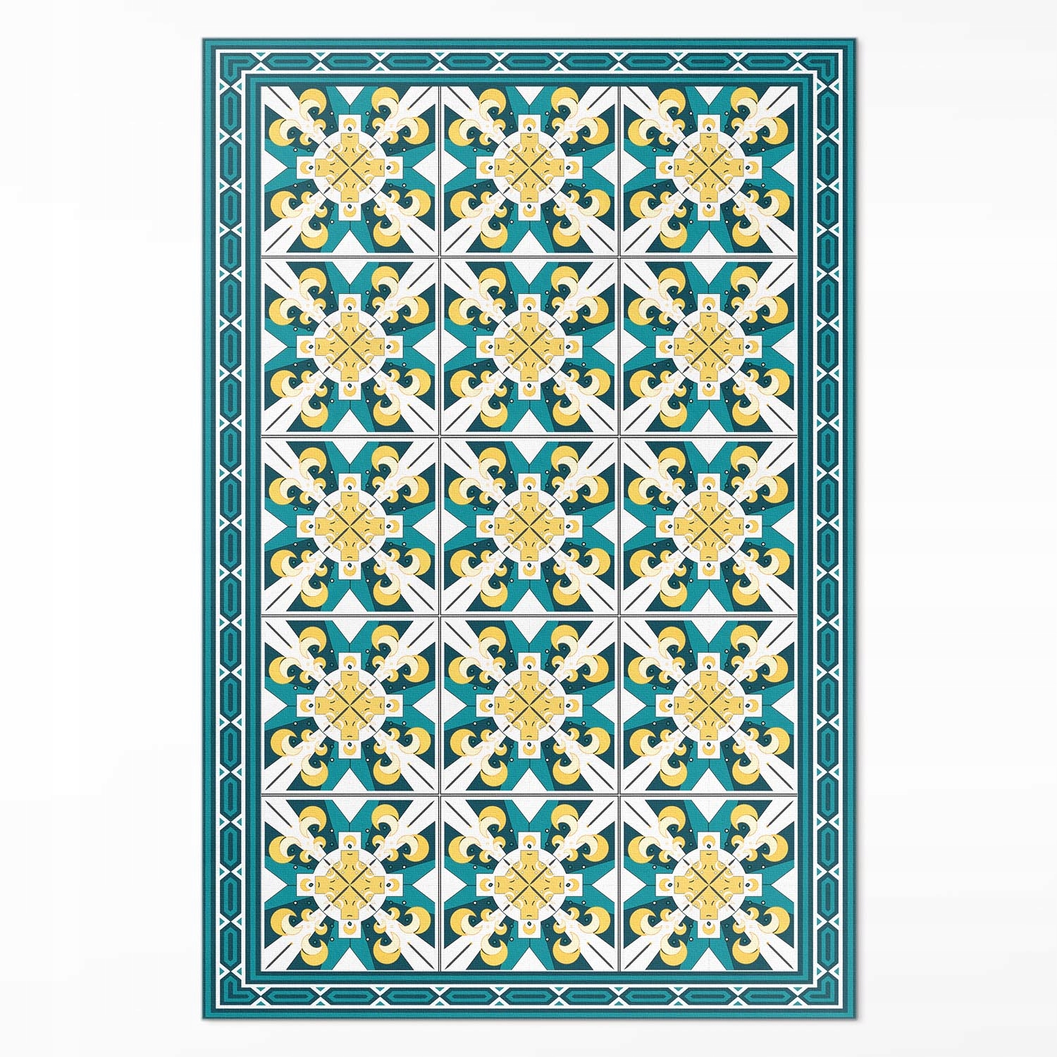 Koberec s potlačou Vinylový Geometrické kosoštvorce farebné dlaždice 100 x 150 cm