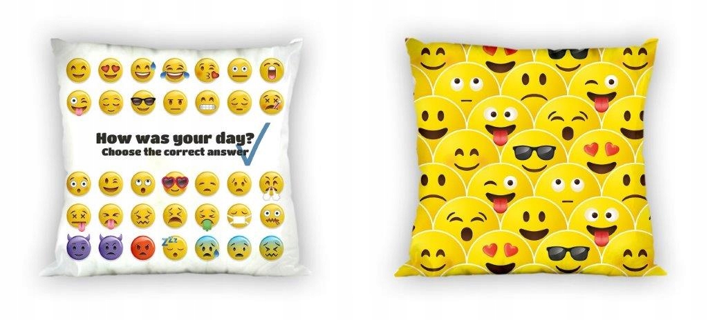 

Poszewka bawełniana Emotki Enjoy 40x40 cm