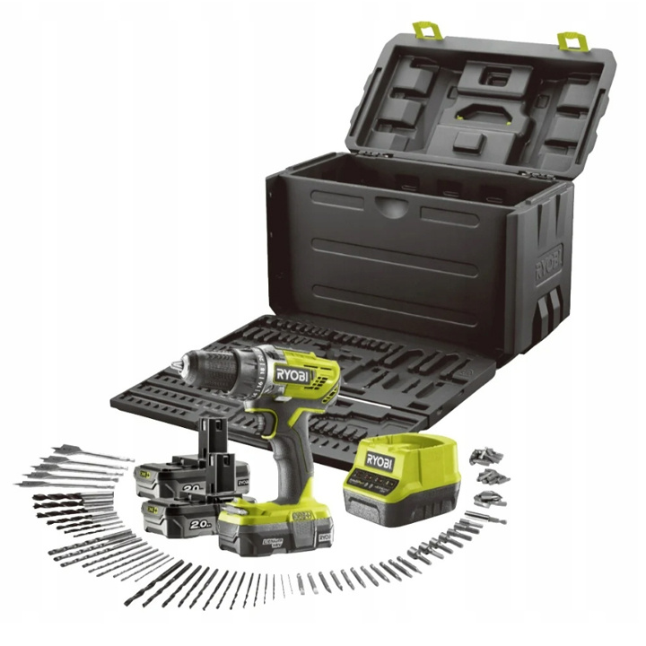 Wiertarko-wkrętarka zakrętarka zasilana akumulatorem Ryobi R18DD3-220T
