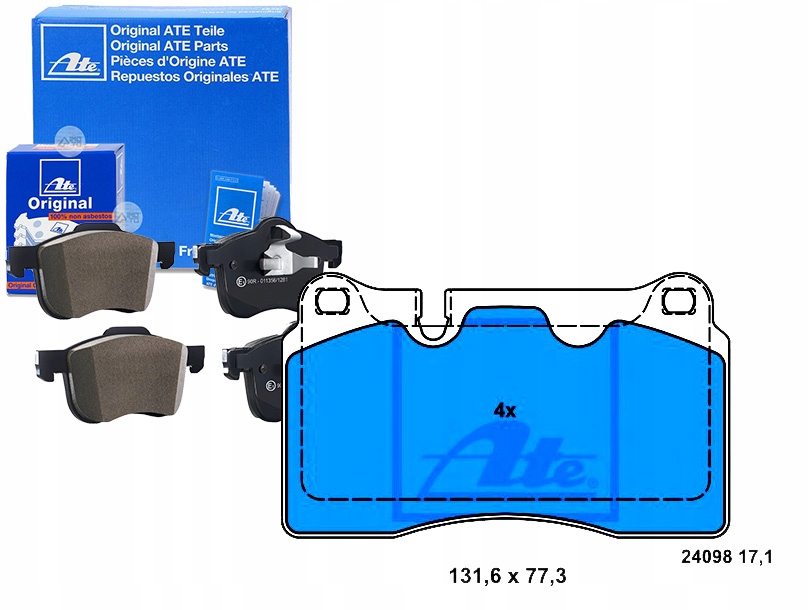 Brzdové Destičky Vw Přední Touareg 3,0 V6 Tdi 10- S Sada řidiče #35