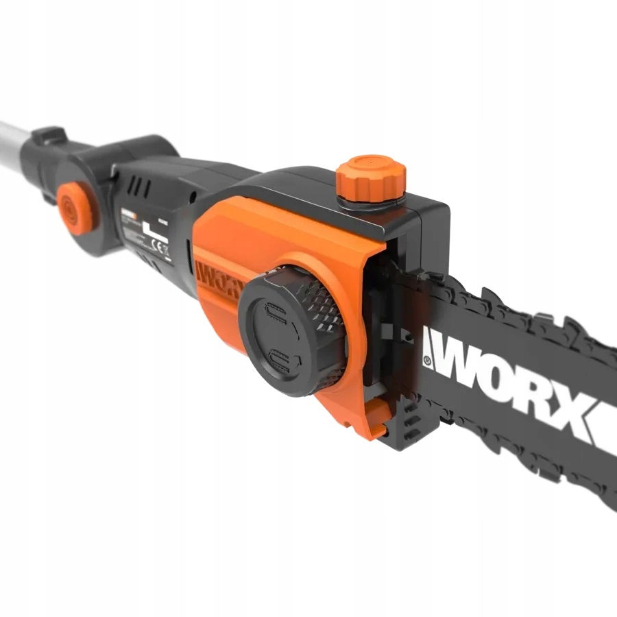 WORX PIŁA ŁAŃCUCHOWA AKU NA WYSIĘGNIKU WG349E.9 Cechy dodatkowe automatyczne smarowanie łańcucha