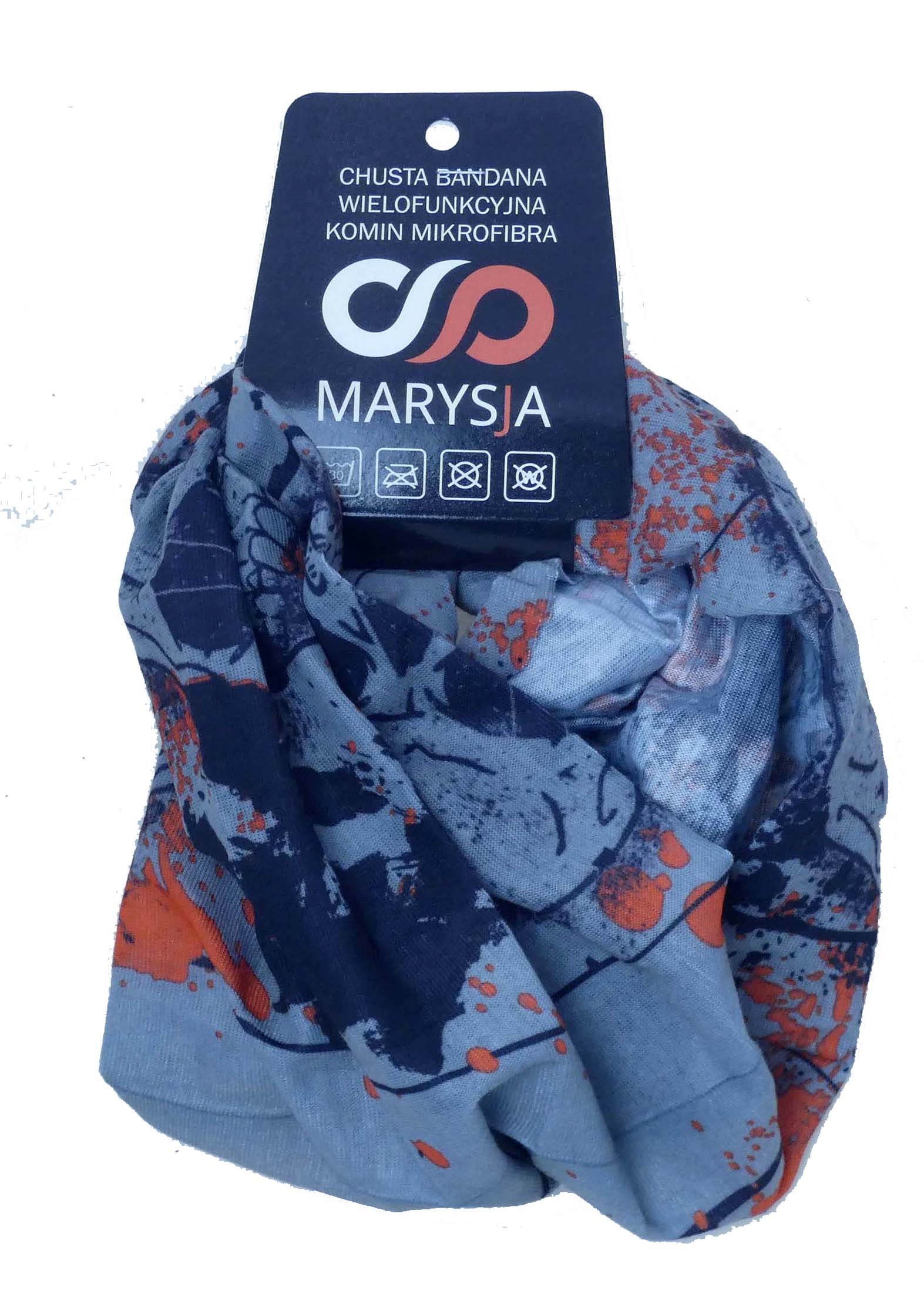 Maska bandana chusta na twarz głowę mikrofibra Materiał dominujący syntetyk
