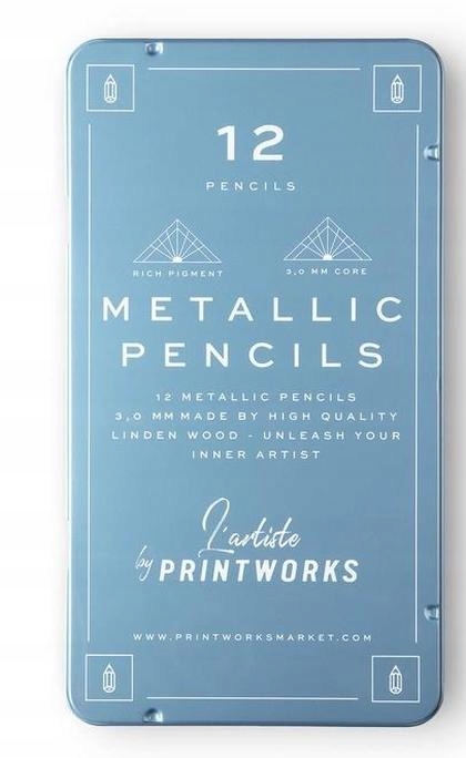 Pastelky 12 barev Metallic /printworks