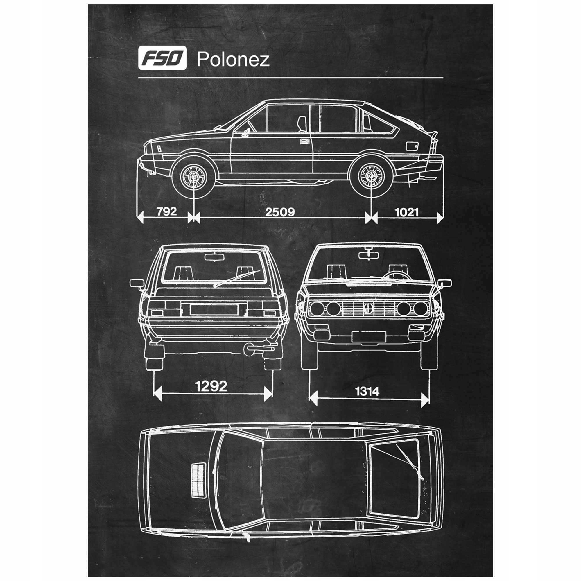 

Plakat Fso Polonez Retro Patent Poster Auta Prl