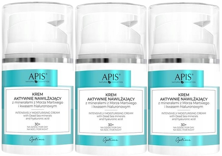 Optima Hydratační krém s minerály z Mrtvého moře 30+ 50 ml Apis 3 ks