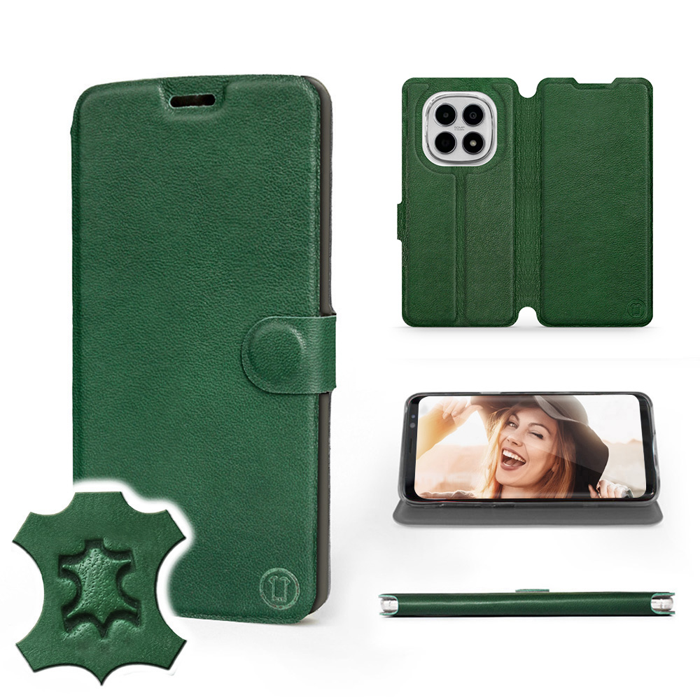 Etui Mobiwear do Xiaomi Poco M8 5G Green Leather