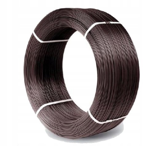 Pozinkovaný Drát Potažený Pvc 3.0 3.8 MM, Hnědý, 5.0 Kg