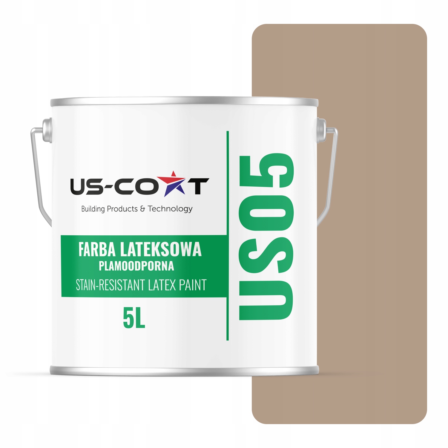 Latexová Farba Odolná Voči Škvrnám, Orechová Farba H4934 5L, Matná Na Steny Stropov