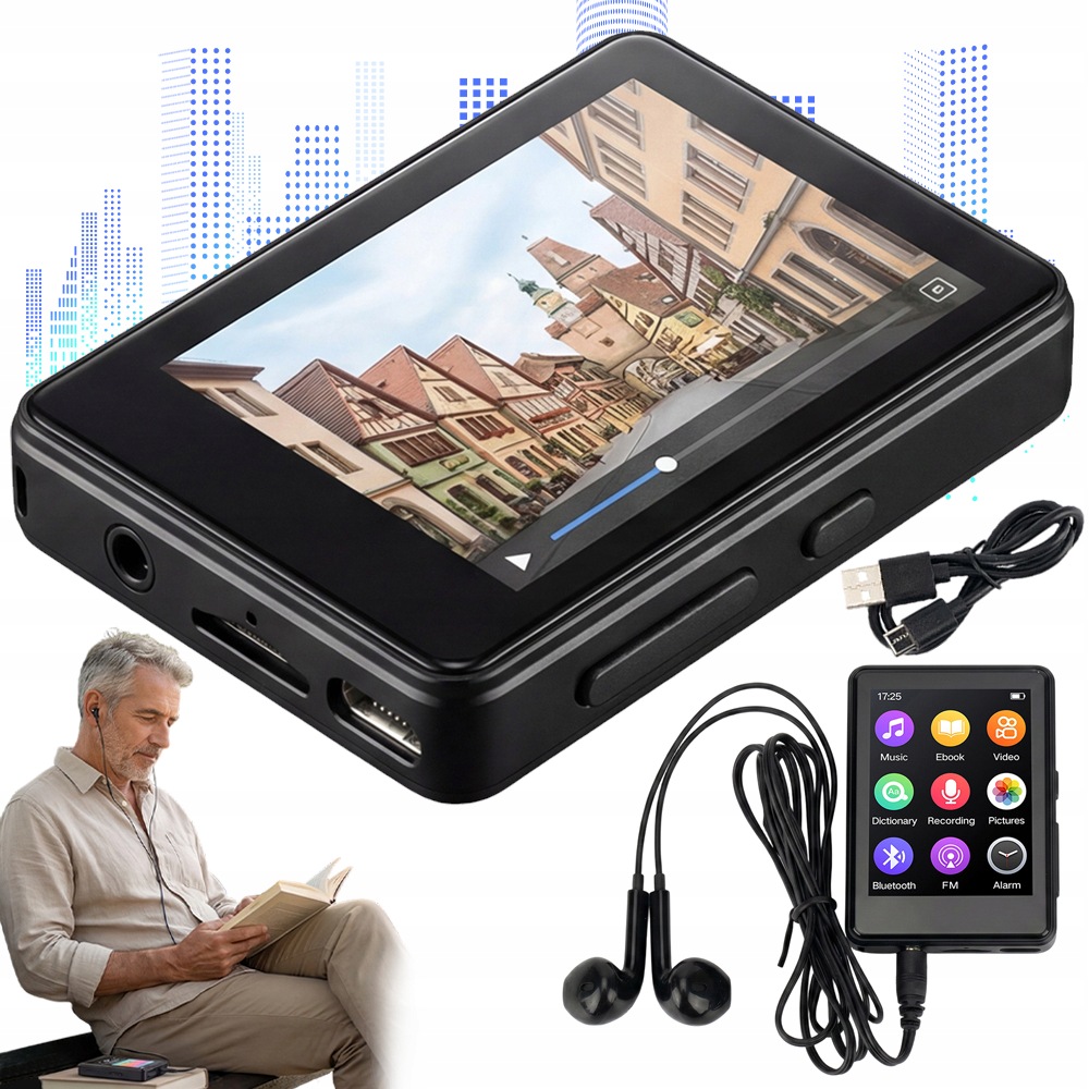 Multifunkční Přenosný Přehrávač MP3 400MAH 67*48*10 MM Pro Cestování
