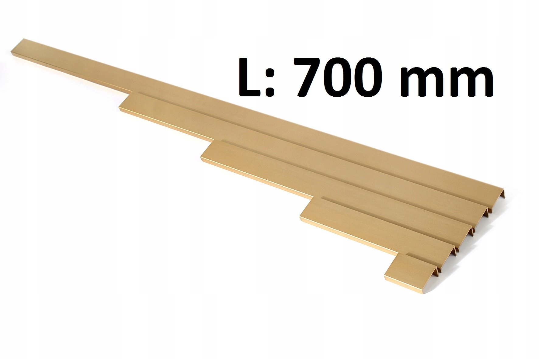 

Uchwyt krawędziowy prosty złoty mat L700