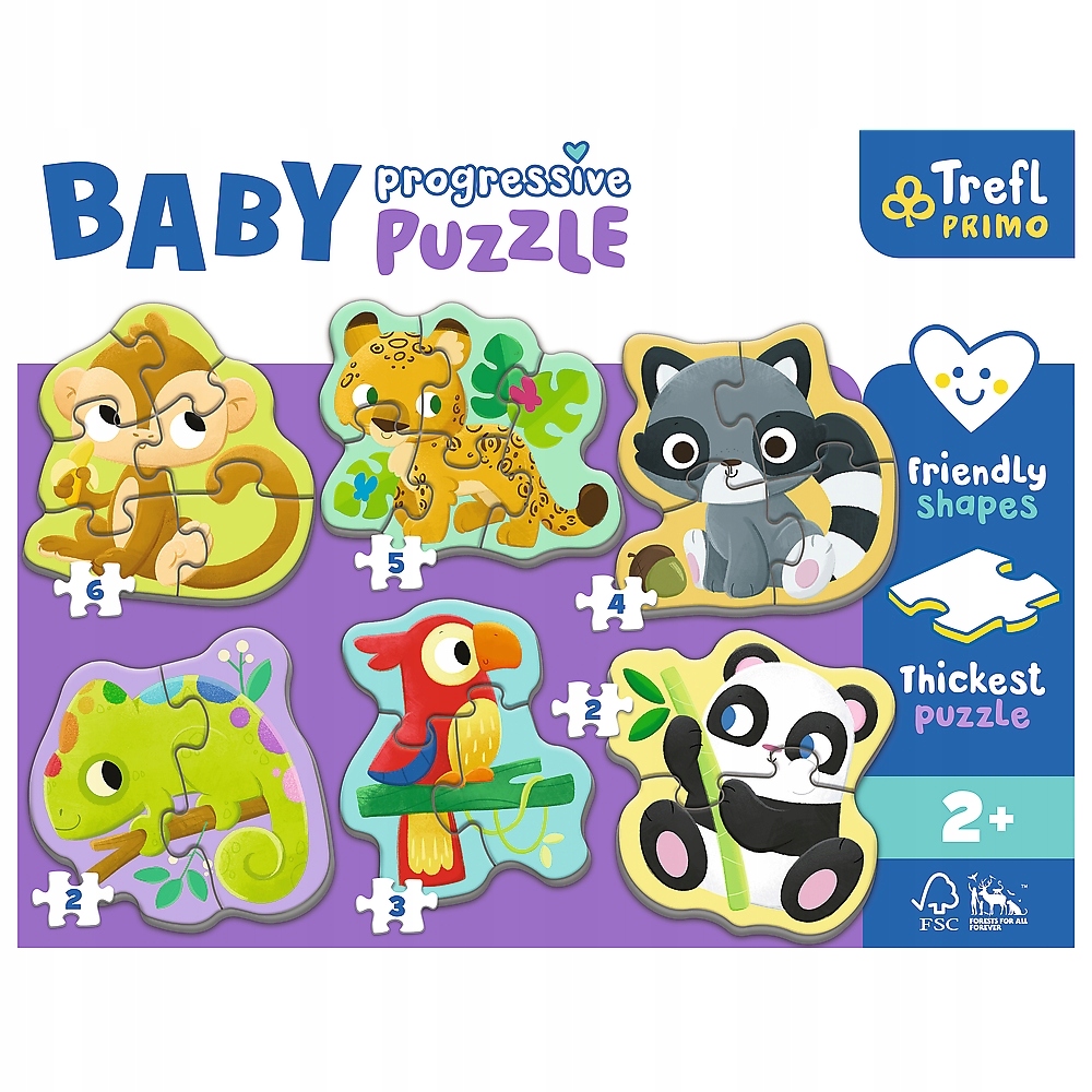 

Trefl Primo, Baby Progressive Zwierzęta exotic