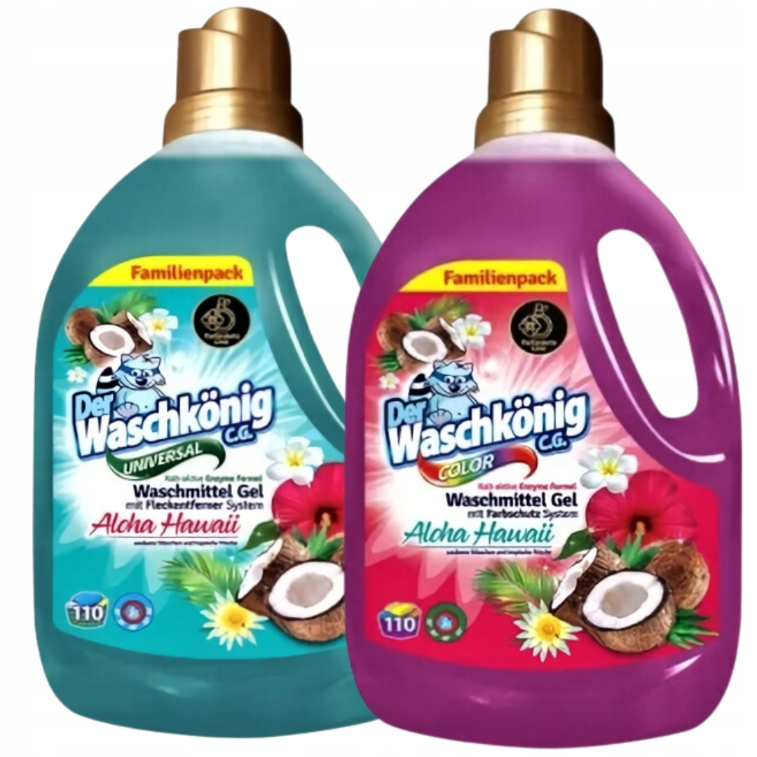 Levně Waschkonig Gel na praní Aloha Hawaii Sada MIX 6,61 l 220 praní