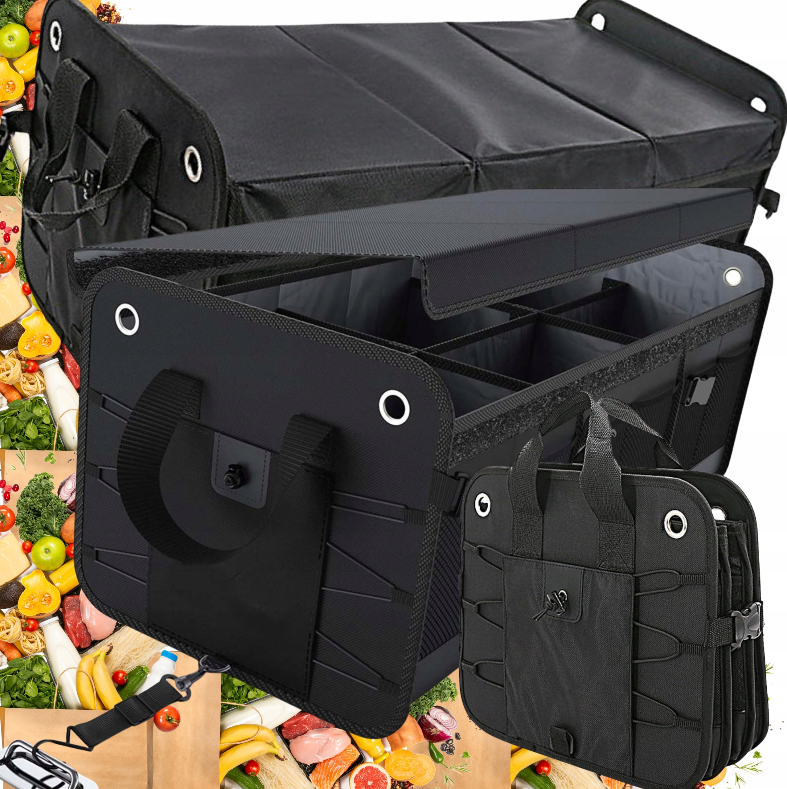 Organizér Do Kufru Auta, Velký, Pevný, S Víkem, Skládací Kufr