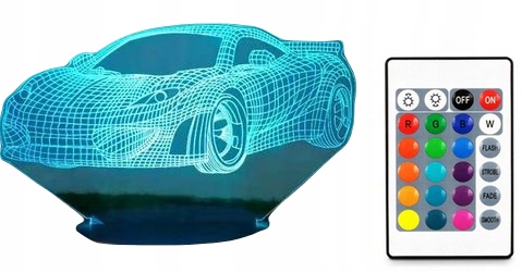 

Lampka 3D Led Ferrari Samochód Car Pilot