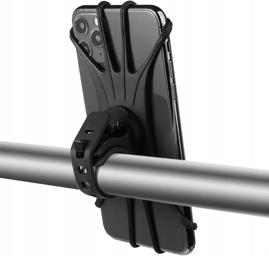 MOCNY UCHWYT ROWEROWY NA TELEFON KIEROWNICĘ DO ROWERU SILIKONOWY REGULOWANY EAN (GTIN) 5905858010681