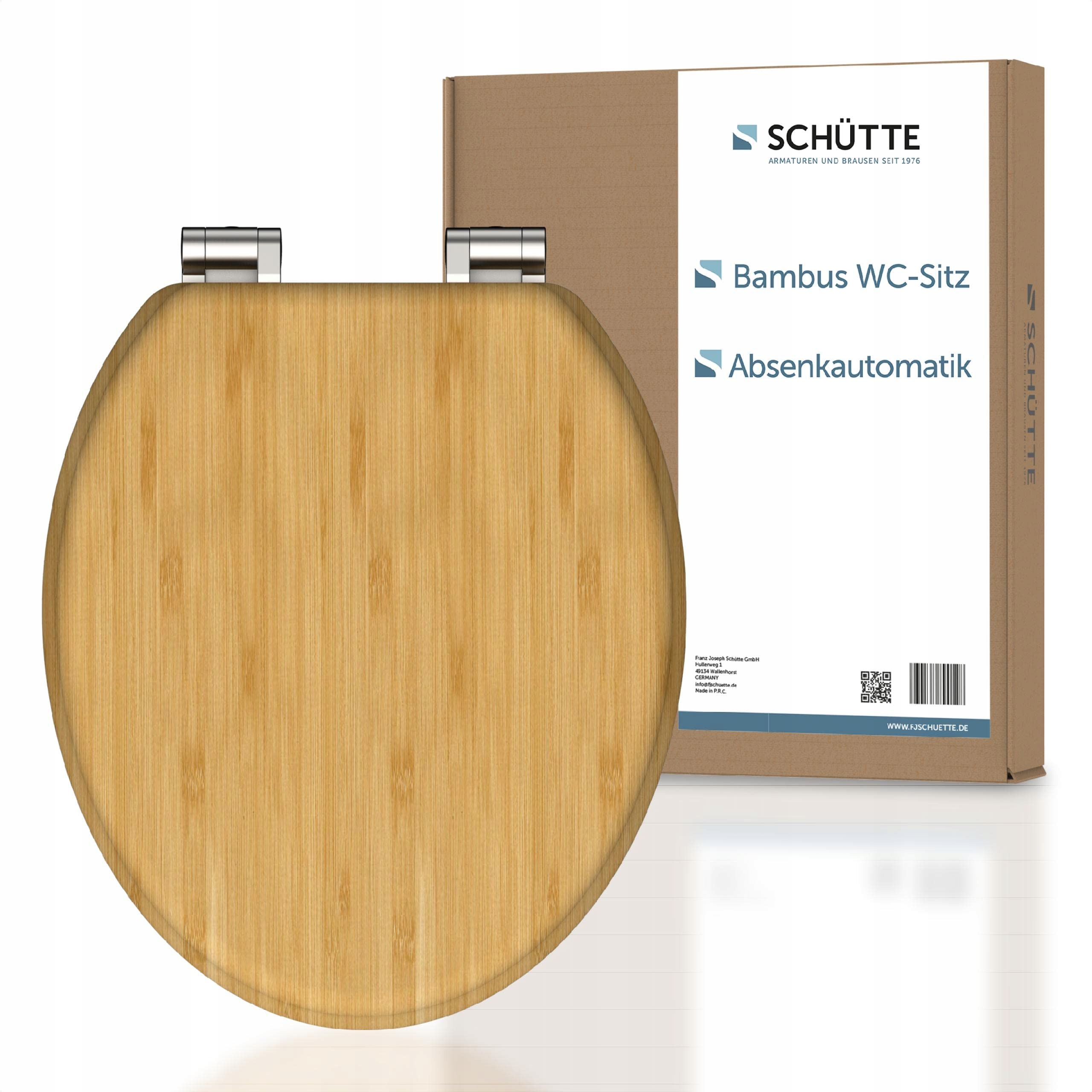 Schütte Wc sedátko Bamboo s automatickým sklápěním, nosnost 175 kg