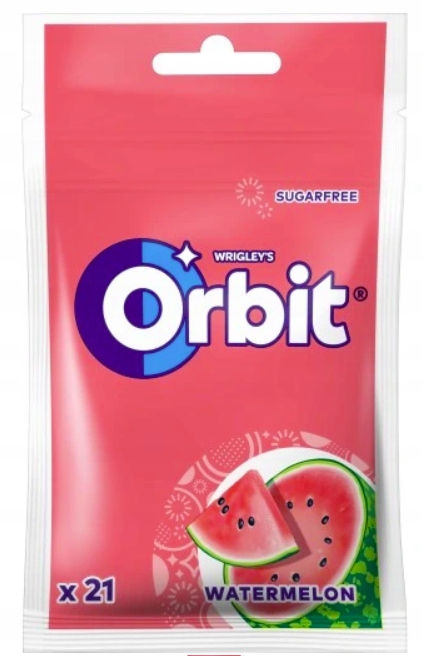 22 Sztuki Orbit Watermelon 29G Torebka Guma