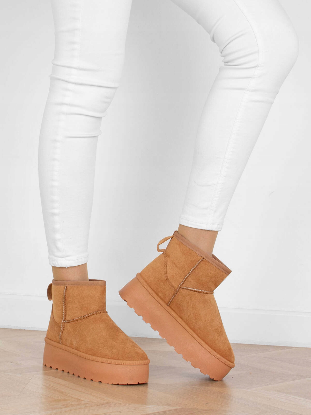 ŚNIEGOWCE CAMEL OCIEPLANE KHAKI BOTKI NA PLATFORMIE 39 Marka bez marki