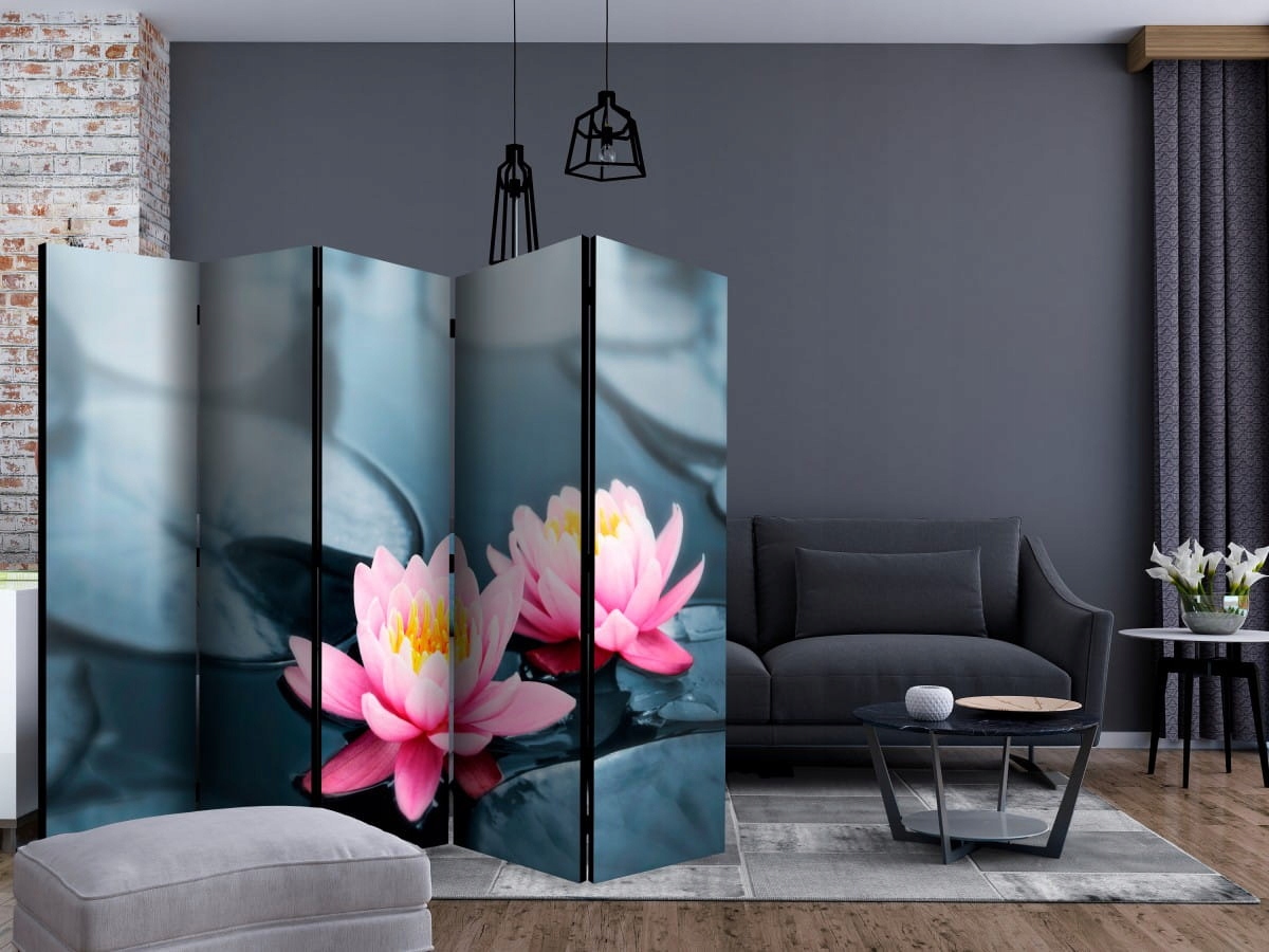 Parawan 5-częściowy - Lotus blossoms II Wysokość parawanu 172 cm