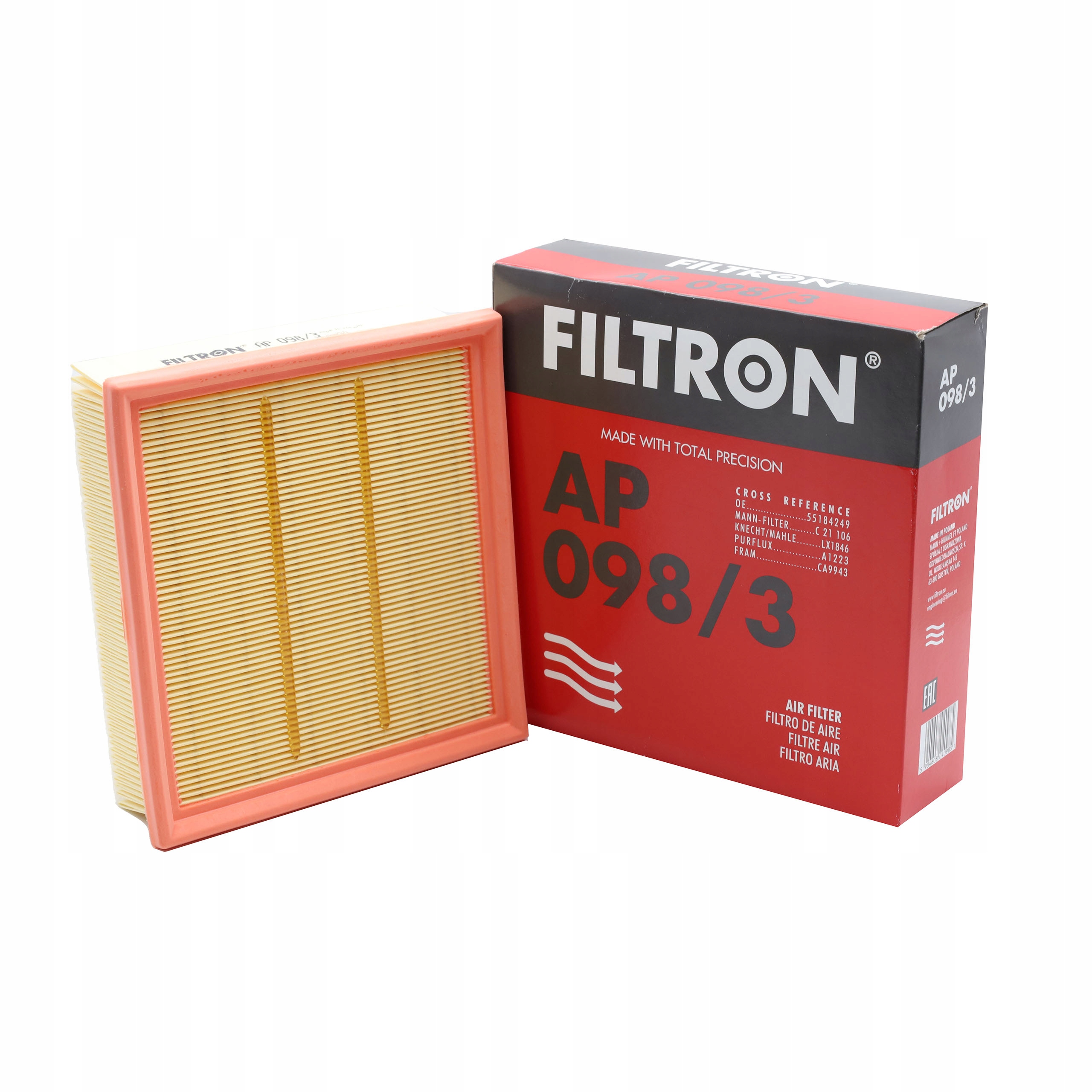 

Filtr Powietrza Filtron AP098/3