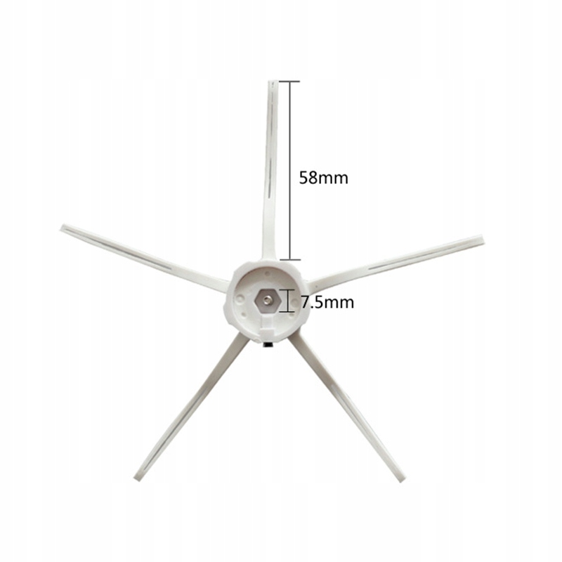 2x Szczotka gumowa do RoboRock S5, S6, S7, S8, E4, E5, Q5, Q7, Q8 / max Marka Inna