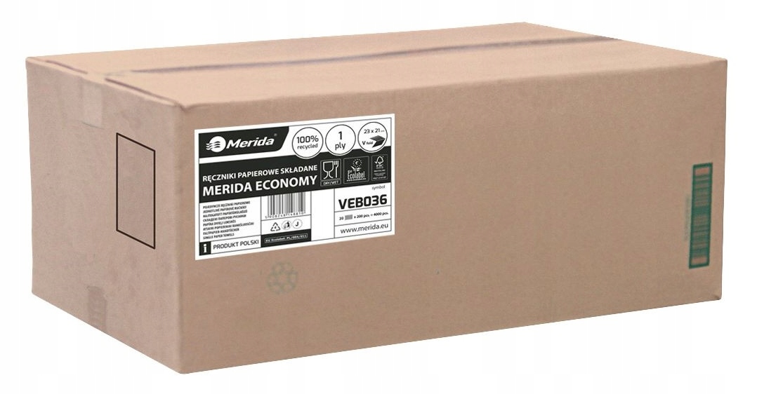 Ręczniki Papierowe Zz Białe Merida Veb036 4000 szt