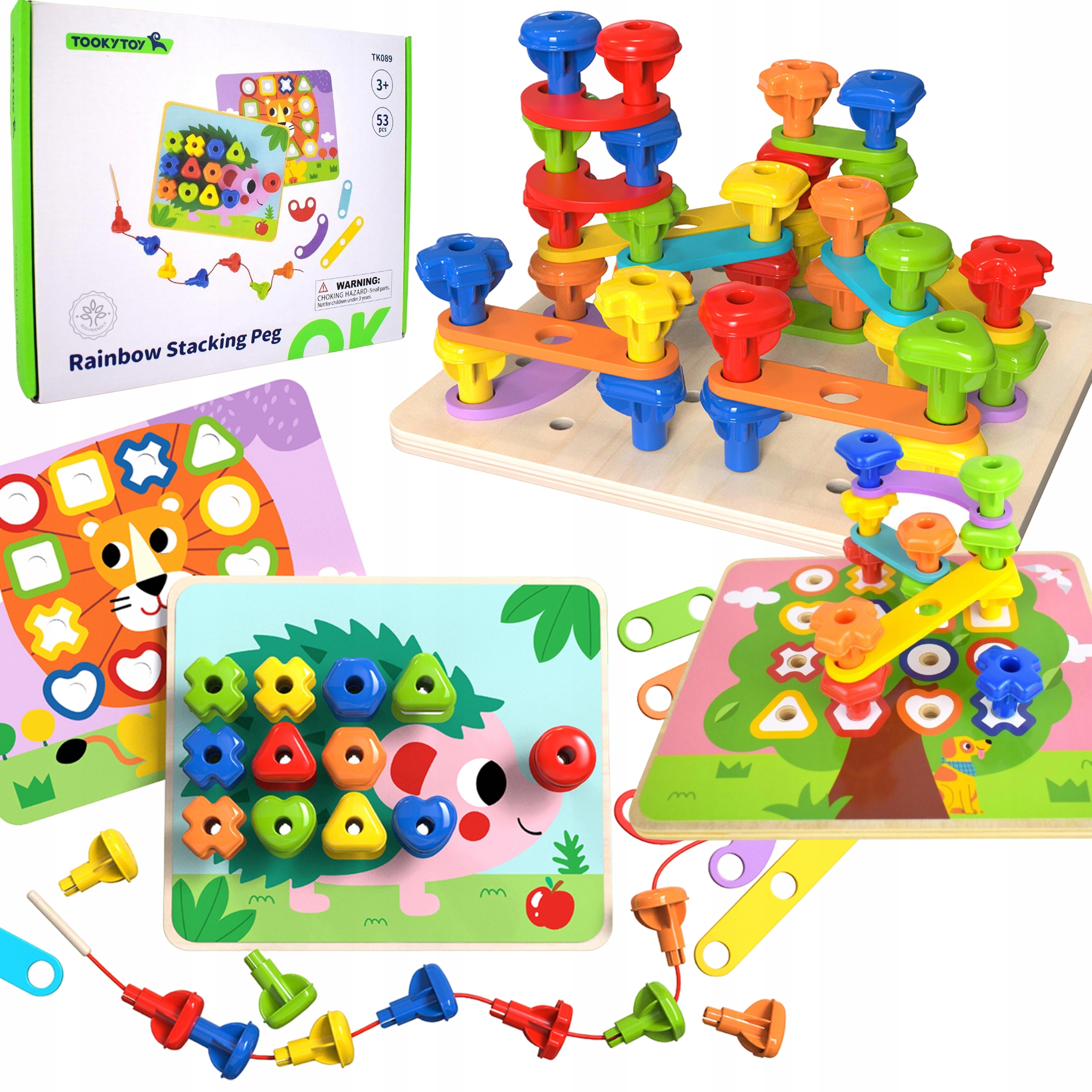 UKŁADANKA MONTESSORI TABLICA MANIPULACYJNA ZABAWKA WIELOFUNKCYJNA TOOKY TOY