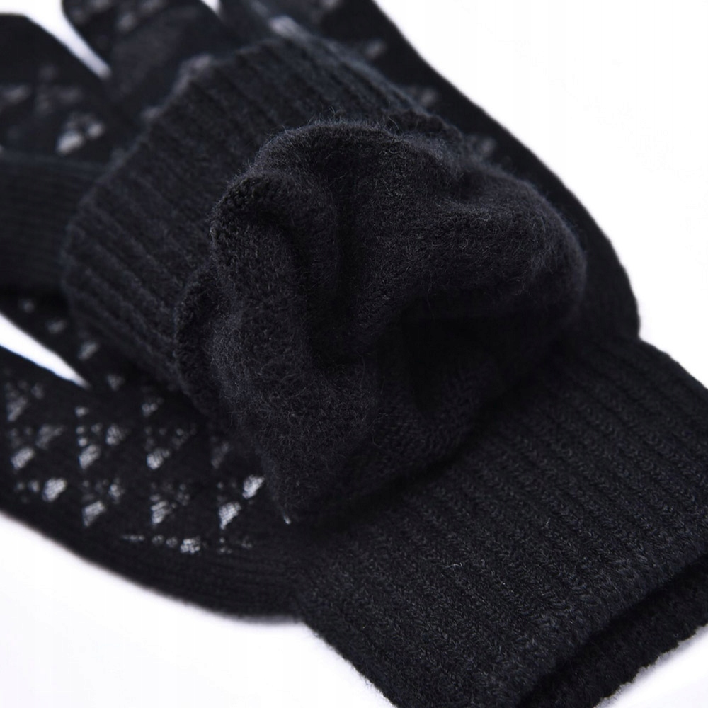 CIEPŁE RĘKAWICZKI DAMSKIE DOTYKOWE OCIEPLANE DO TELEFONU ZIMOWE CZARNE Rozmiar uniwersalny