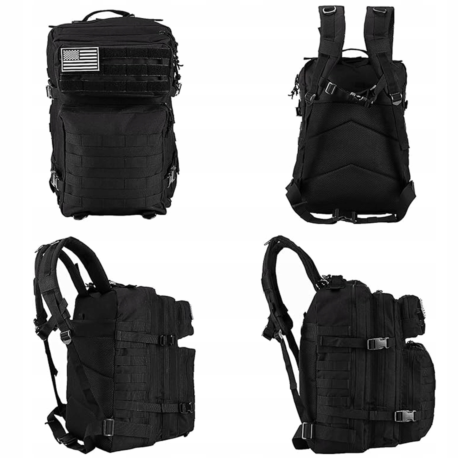 Plecak Odporny na Wodę 45L, Survivalowy do Trekingu i Walki Model 6HG1021BK